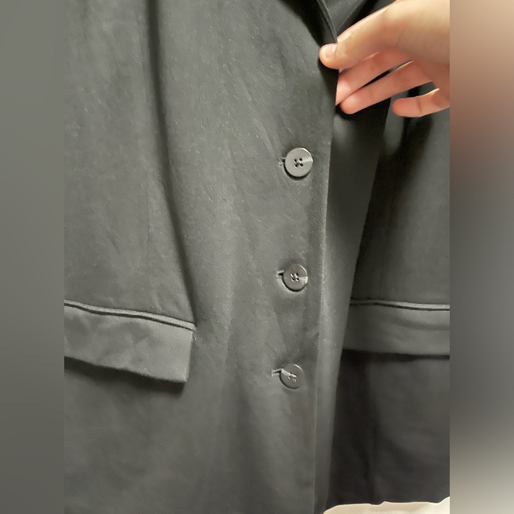 J. Jill Ponte 3 Button Black Women's Blazer Size Large - Picture 7 of 8